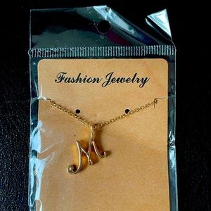 “M” initial necklace